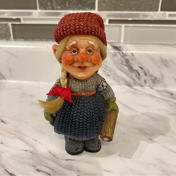 Vintage Swedish troll Allan Flink Mrs Claus troll Swedish Souvenir Christmas - Picture 1 of 8